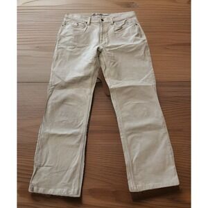Eddie Bauer Pants Men 35x27  Tan Cotton Stretch Canvas Rugged Work Wear Jean